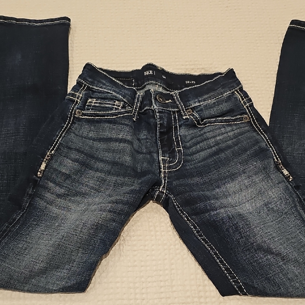 BKE Boy's Indigo Bootcut Jeans 26x32